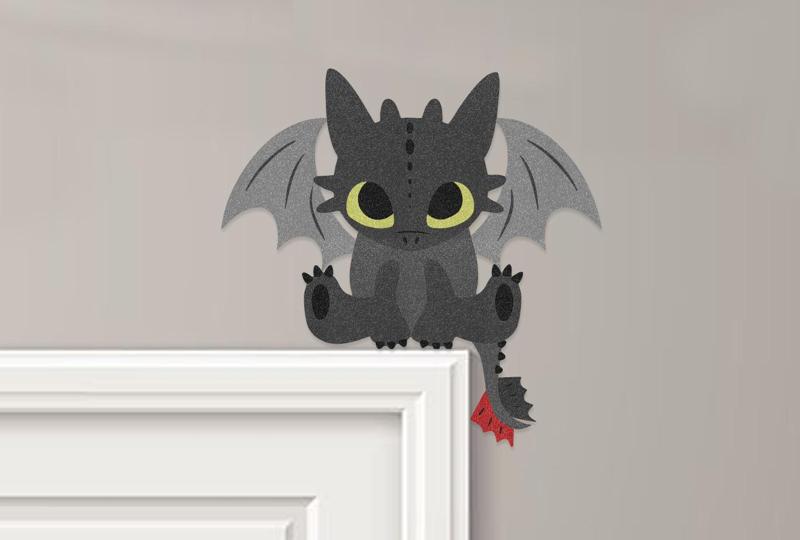 Toothless Dragon Door Corner Topper