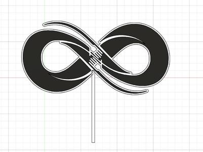 Infinity symbol friendship cake topper 