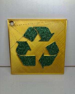Recycle Sign: Wall/Desk Display or Keychain