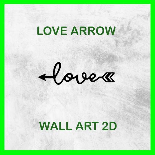 LOVE ARROW WALL ART 2D
