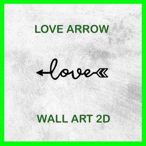 LOVE ARROW WALL ART 2D
