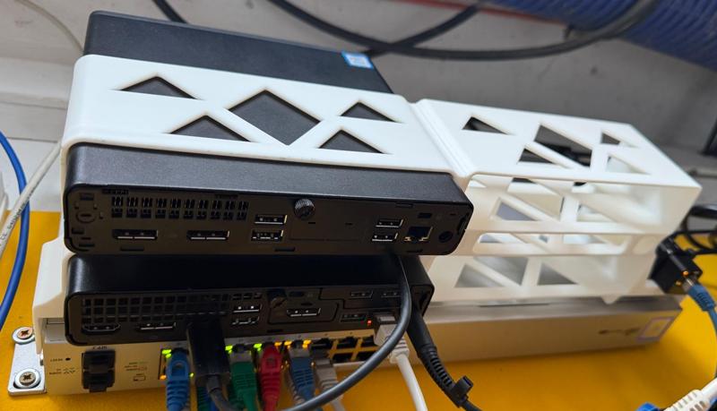 Quad Mini PC Mount for 19" Switches (HP Prodesk & Lenovo Tiny)