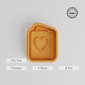 Christmas Card Shape Cutter & Stamp Set, Perfect for Cookies & Fondant, Includes 6 Pieces in S/M/L Sizes PRODUCT_4843