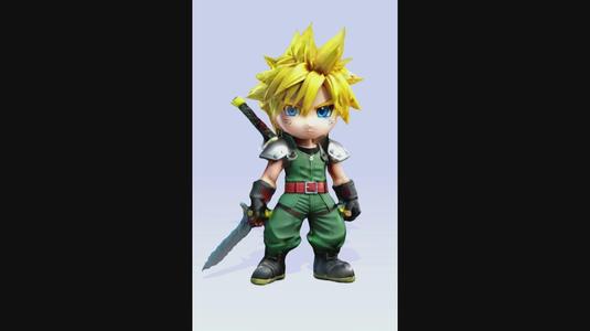Cloud - Final Fantasy VII / Action Figure / STL
