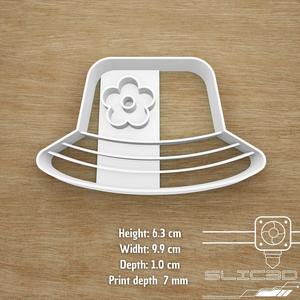 BEACH HAT COOKIE CUTTER, BEACH COOKIE CUTTER, SUMMER COOKIE CUTTER