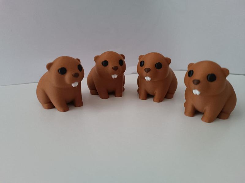 Plush mini cute beaver keychain/decoration