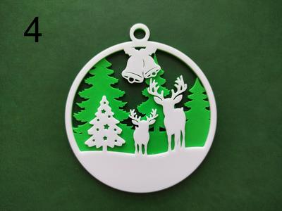 Reindeer in the forest - ornament with name 