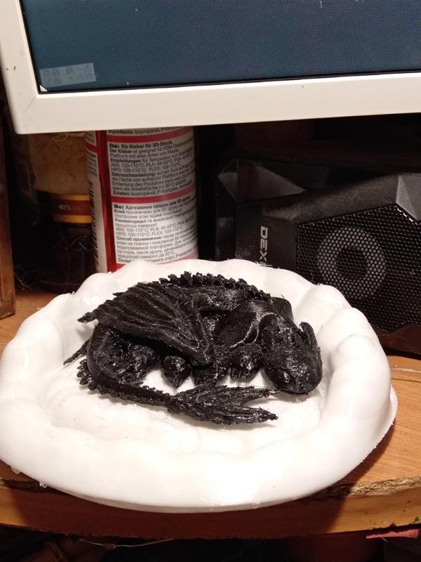 The sleeping night fury in its place.