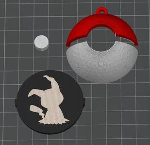 Pokeball Keychain Mimikyu Edition