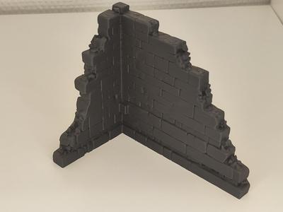 Wargame Terrain Castle Wall Corner