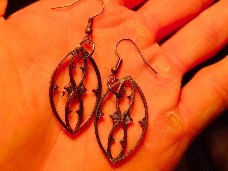 Gothic Vesica Piscis Earrings #1