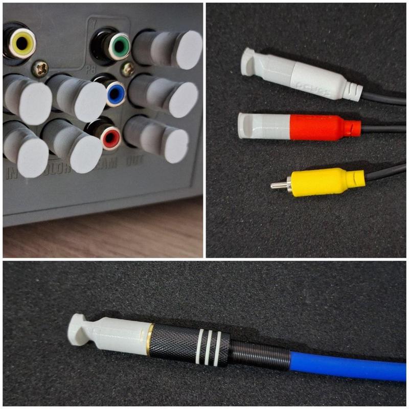 Protection cap for RCA/AV/composite/component and subwoofer connectors