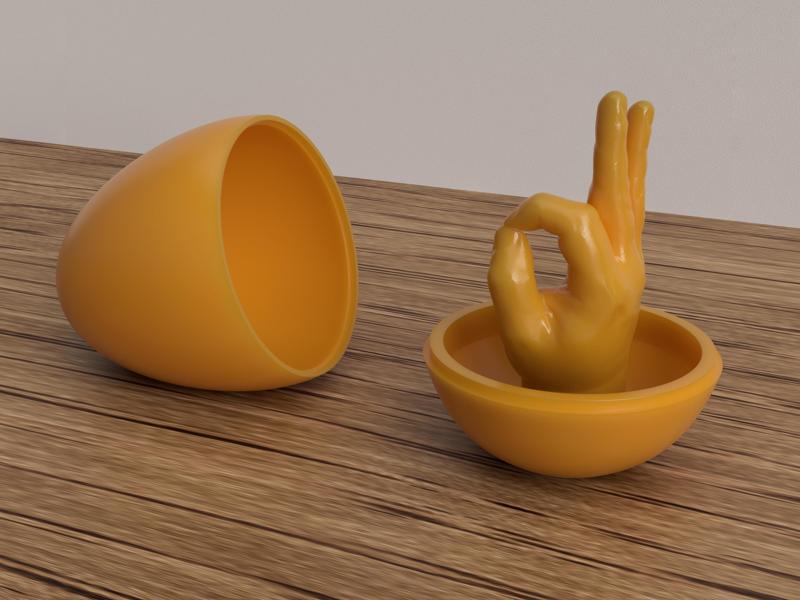 Egg with 'The Circle Game' hand :)