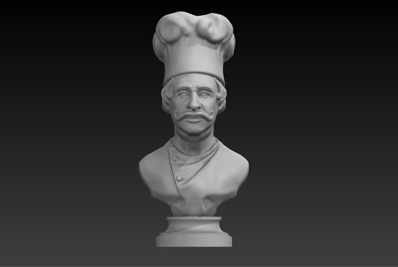 BUST OF A CHEF