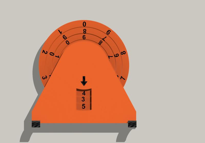 Print In Place (PIP) Counter Wheel