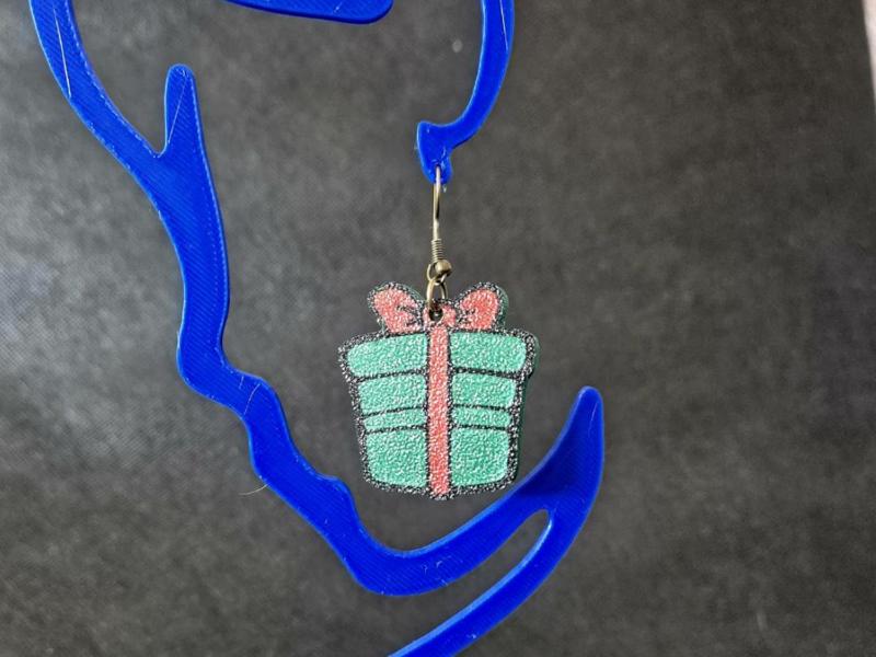 Multicolor Christmas Presents Earrings