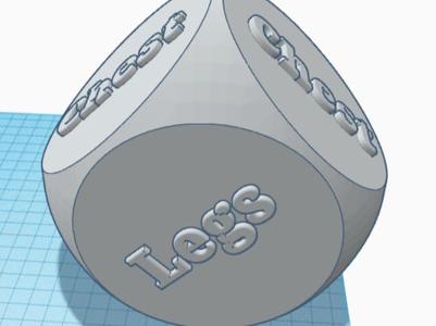 Gym funny dice cube