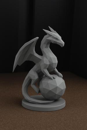 Mystical Dragon - Lowpoly