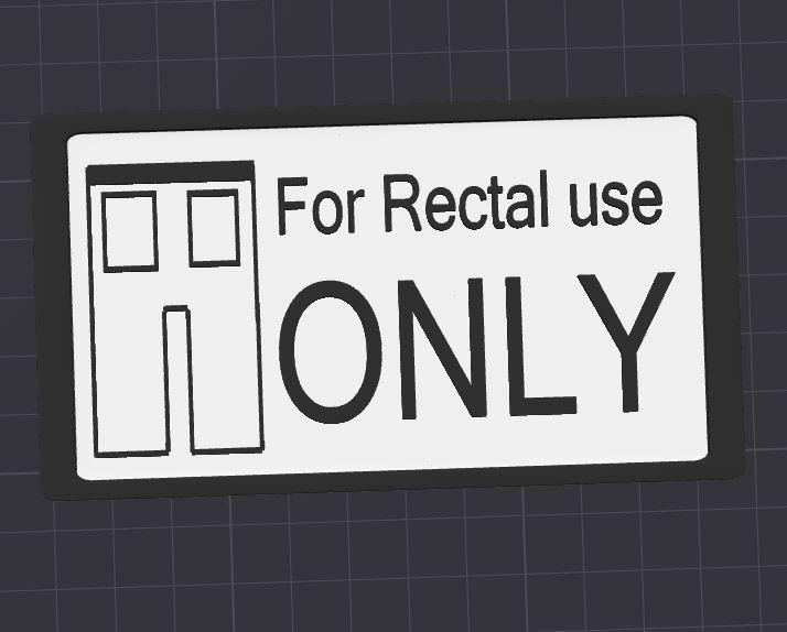 For Rectal use Only Schild Coaster Untersetzer