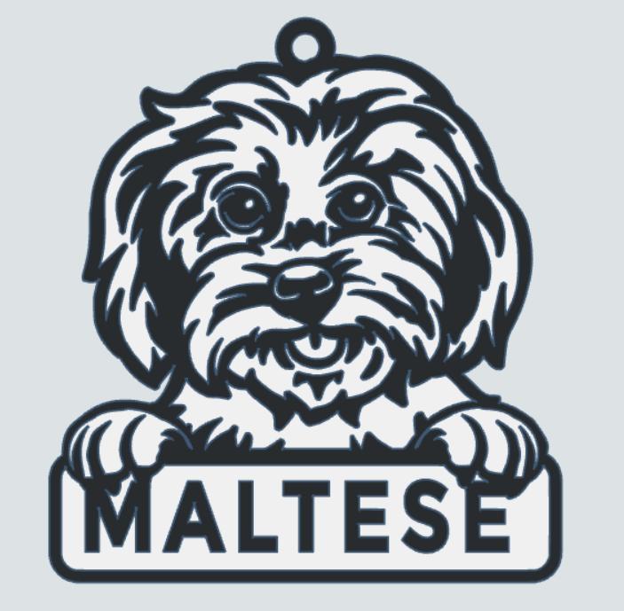 Maltese Keychain