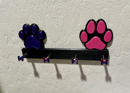 Paw Print Key Rack