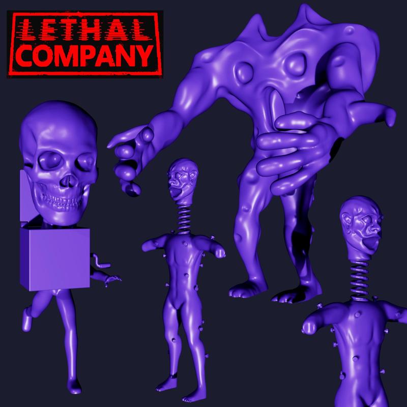 Lethal Company Characters Pack | Monsters | 3D FAN ART