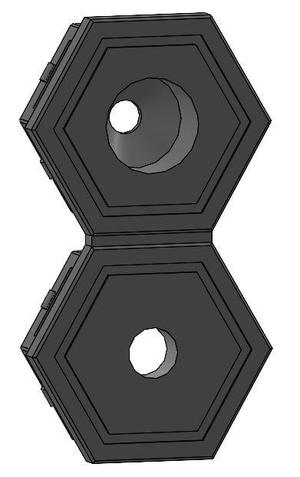 insert double M5 - honeycomb wall