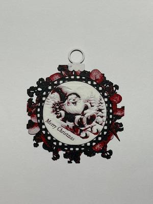 Santa Claus Christmas ball with sleigh