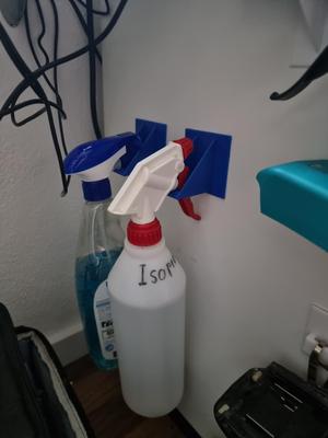 Sprühflaschen Halter, Klebebefestigung, Spray bottle holder, adhesive attachment