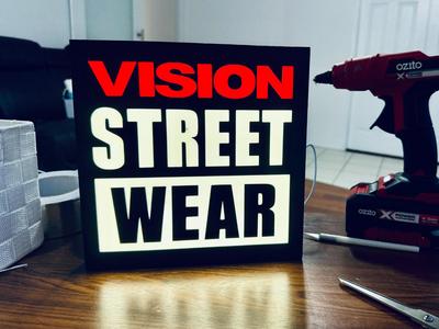 Vision Street Wear: Light Up Sign/Logo