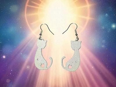 Spiritual cat earrings