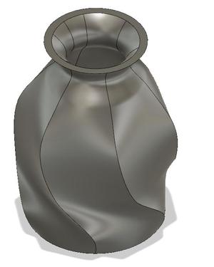 simple vase with 6 sided polygon