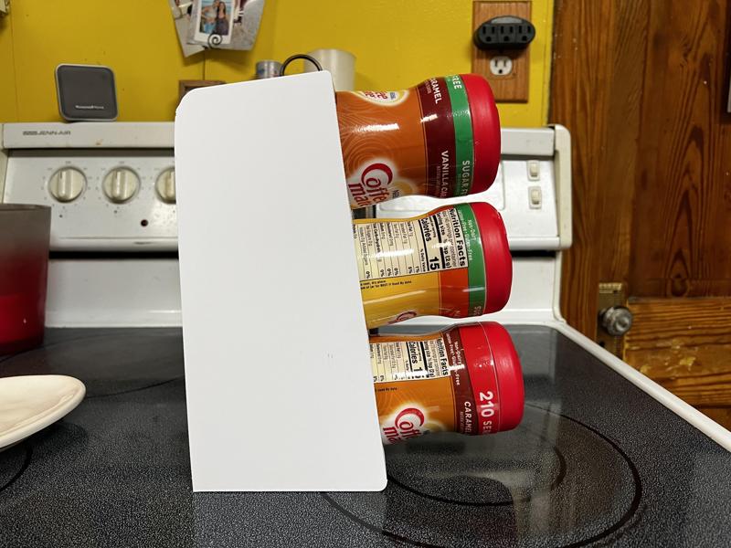 "Coffee Mate Powdered Creamer" vertical storage/organizer