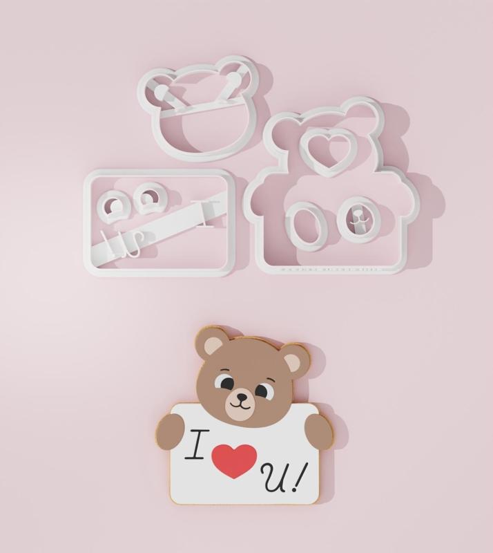 Valentine Bear #9 Cookie Cutter
