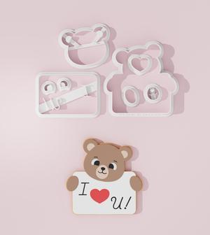 Valentine Bear #9 Cookie Cutter