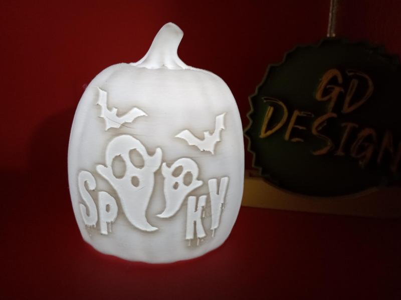 Spooky Ghost Ver 1 3D Halloween Pumpkin Lights