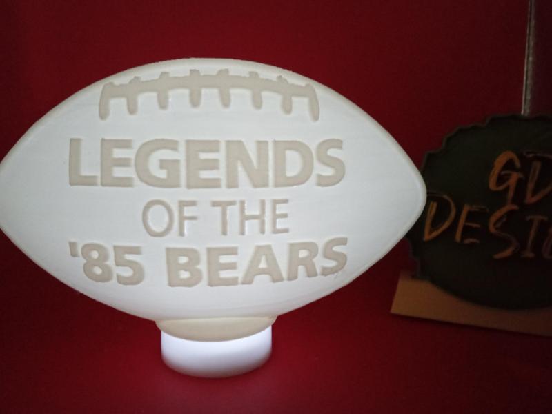 CHICAGO BEARS '85 VER 10 NFL FOOTBALL LIGHT