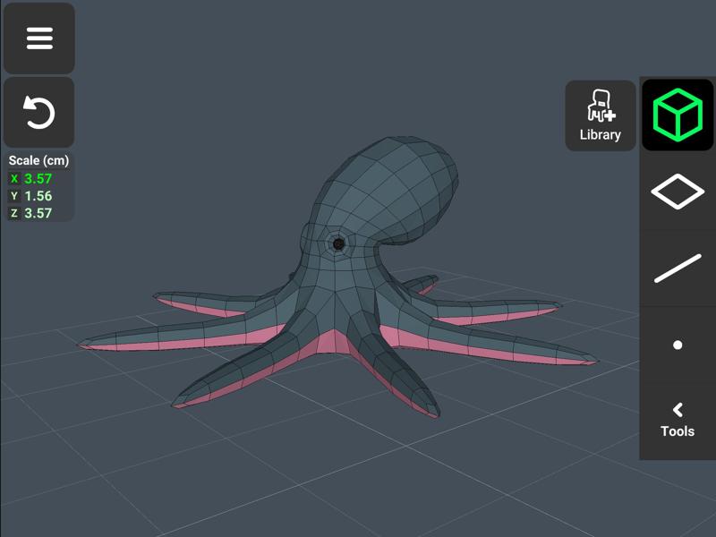 Low poly octopus
