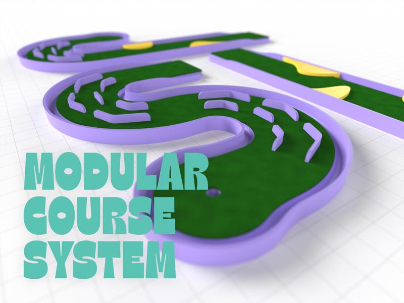 Mini Mini Putt Putt - Modular Tabletop Golf Course (Starter Set)