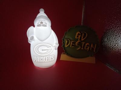Green Bay Packers CHRISTMAS NFL FOOTBALL SANTA LIGHT