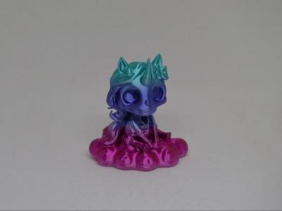 Sitting cute bone unicorn
