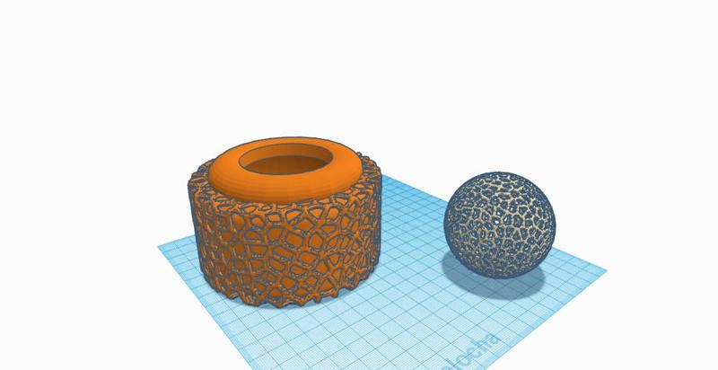 Can for levander (voronoi with ball lid)