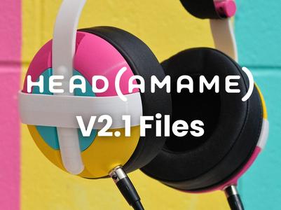 head(amame) V2 - 3D Printable Headphones