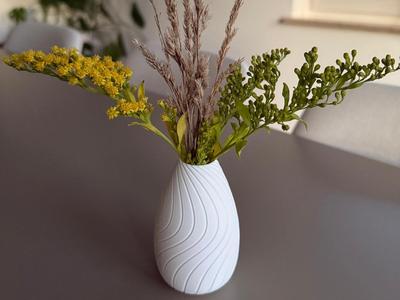 Small Decorative Vase with Elegant Wave Pattern