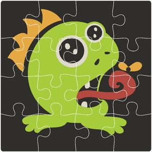 Cute Monster 4x4 120mm Puzzle