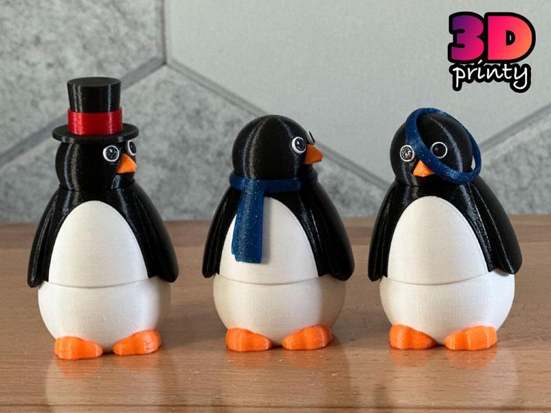 Scarf and Collar for Posable Penguin Fidget