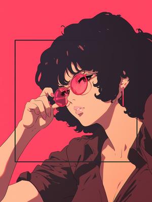 Girl Retro Gaze