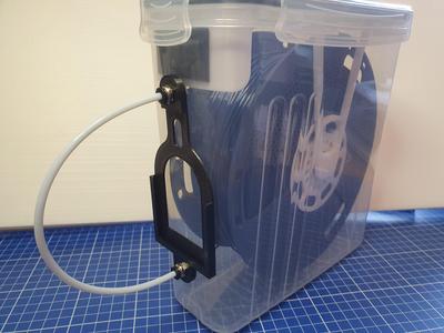 Low Profile Hanging Hygrometer and Filament Holder Frame and Label Holder with PC4-M10 pass through for Cereal Box