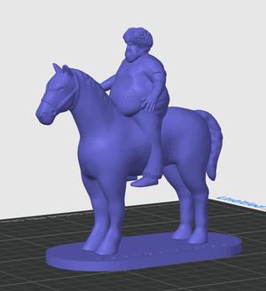 Pferd Blu mit Besitzer