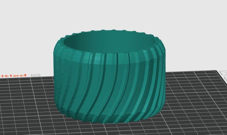 Simple spiral vase pot for plants